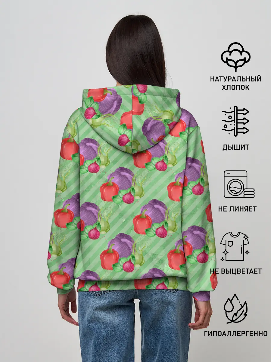 Женское худи / Vegan | Огород