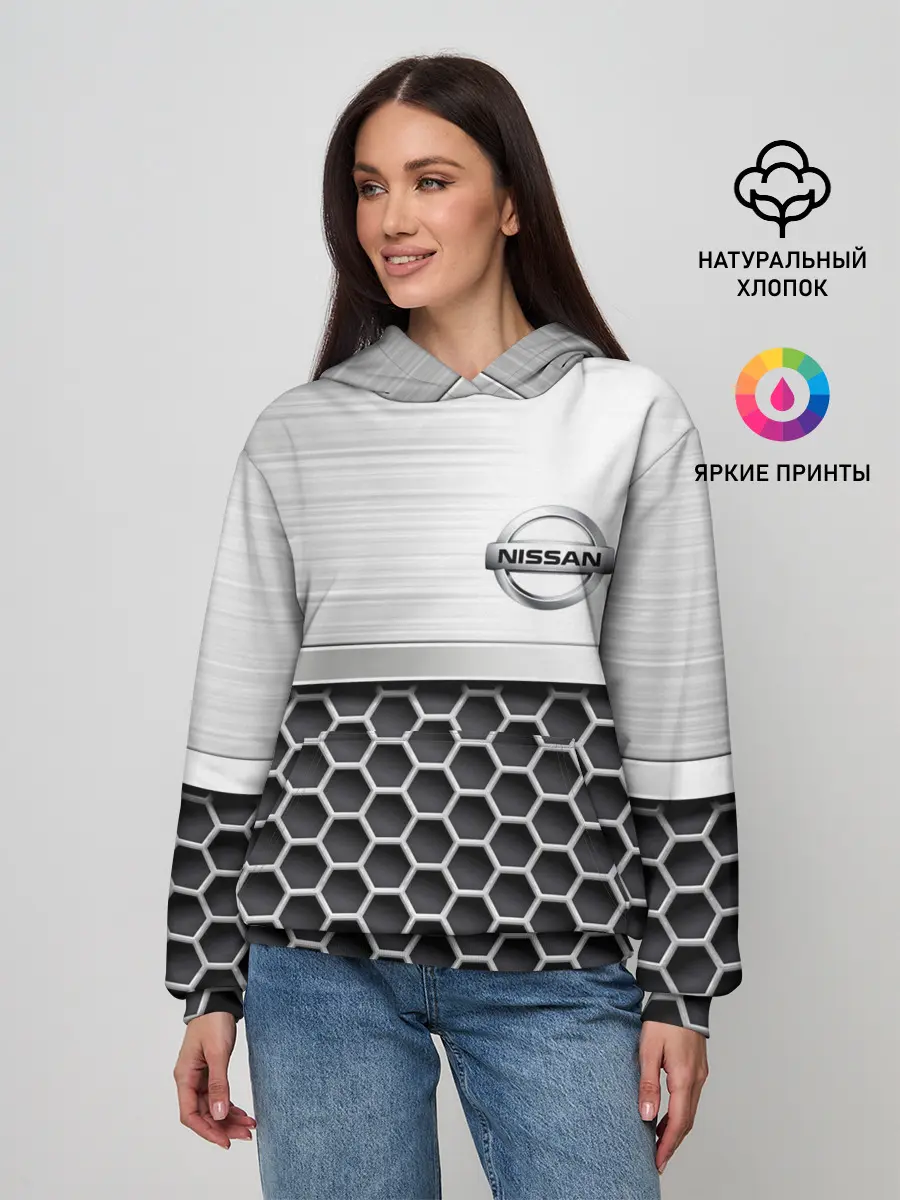 Женское худи / Nissan | Стальная решетка
