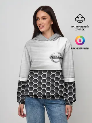 Женское худи / Nissan | Стальная решетка