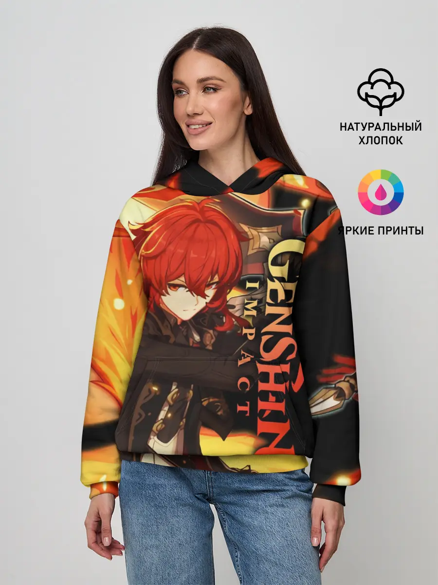 Женское худи / Геншин импакт: Дилюк