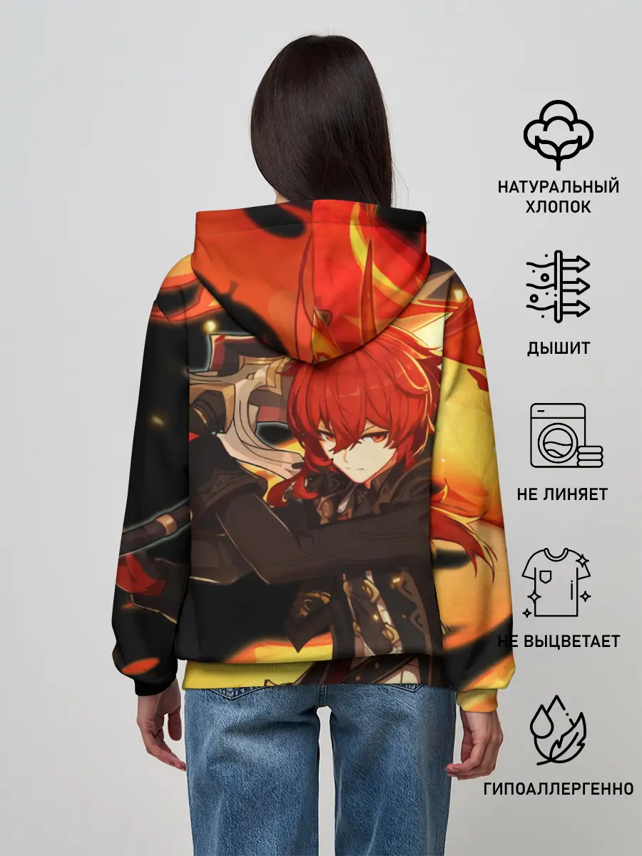 Женское худи / Геншин импакт: Дилюк