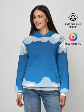 Женское худи / Полёт в облаках