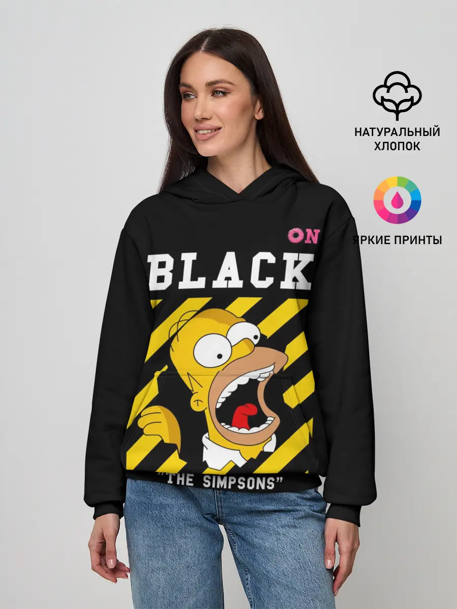 Женское худи / Симпсоны х ON BLACK