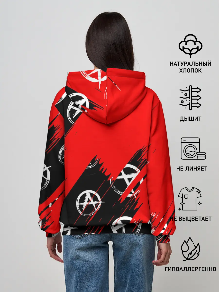 Женское худи / анархия гражданская оборона | ПАТТЕРН