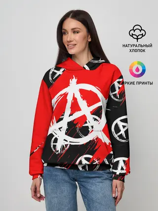 Женское худи / анархия гражданская оборона | ПАТТЕРН