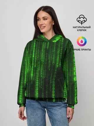 Женское худи / Матрица двоичный код