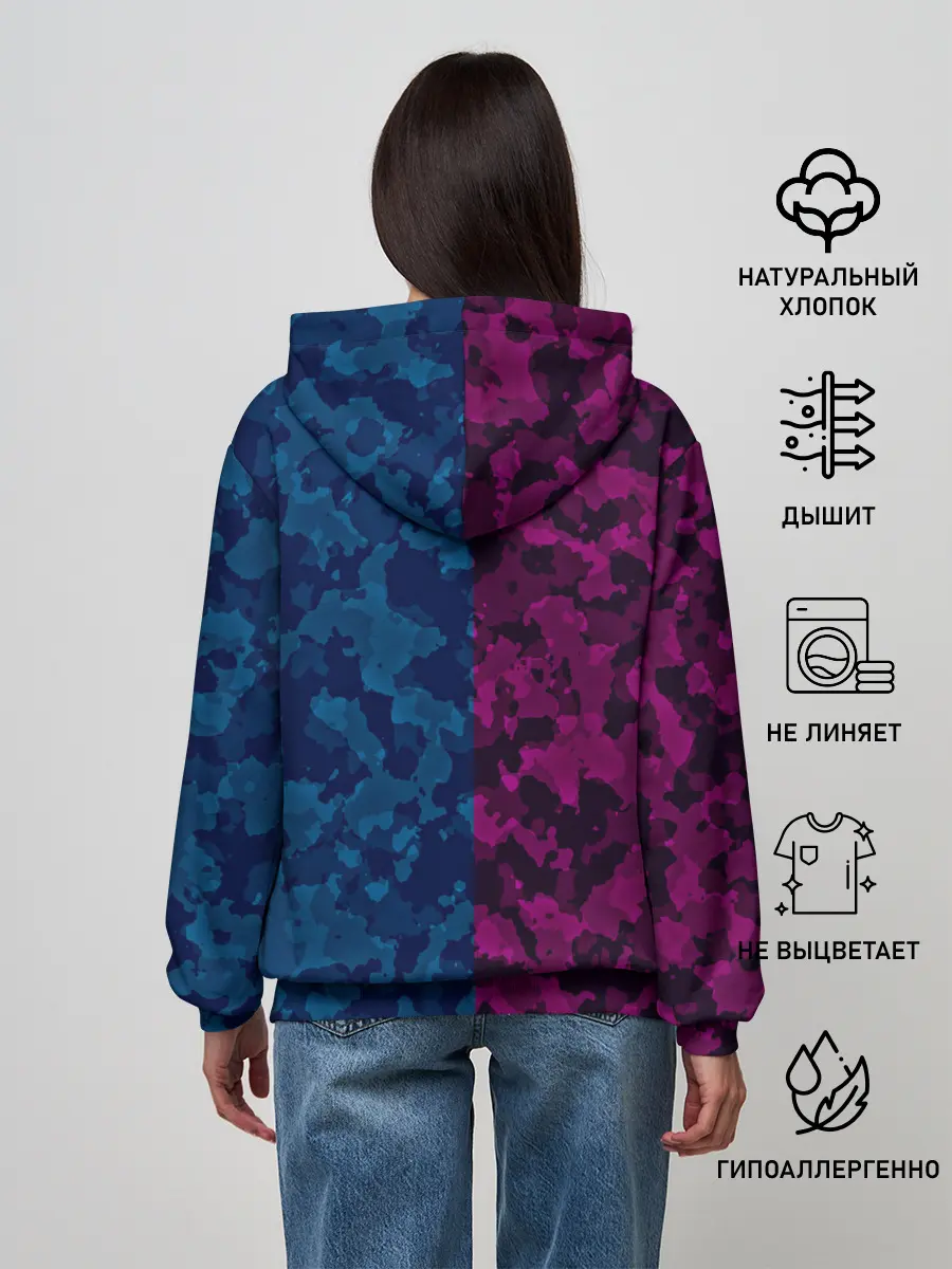 Женское худи / NEON MILITARY | НЕОНОВОЕ МИЛИТАРИ