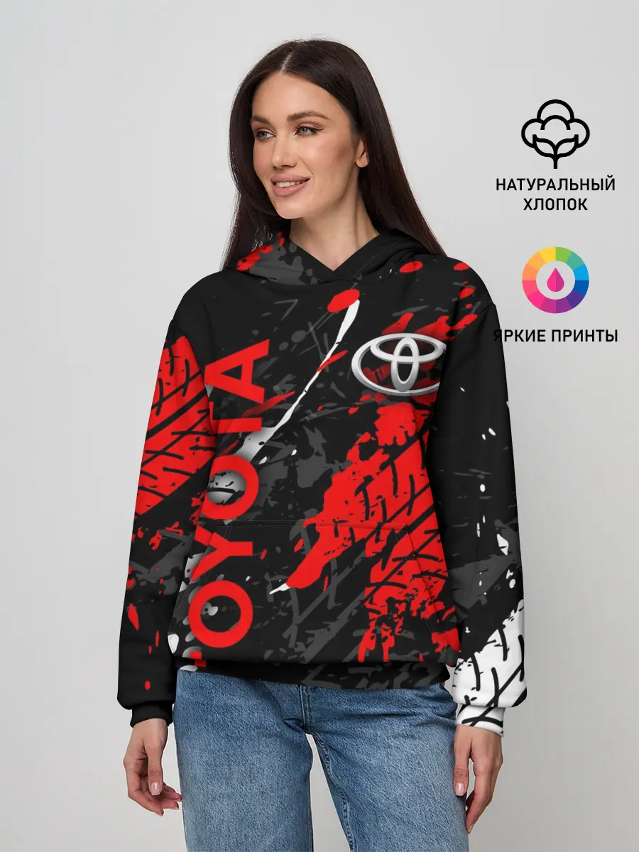 Женское худи / TOYOTA RED / TOYOTA SPORT