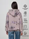Женское худи / Розовые орхидеи на розовом фоне