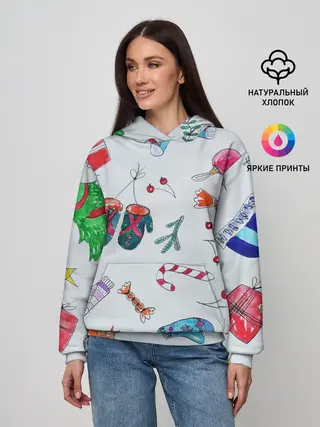 Женское худи / шарики фонарики