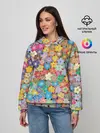 Женское худи / цветы цветочки