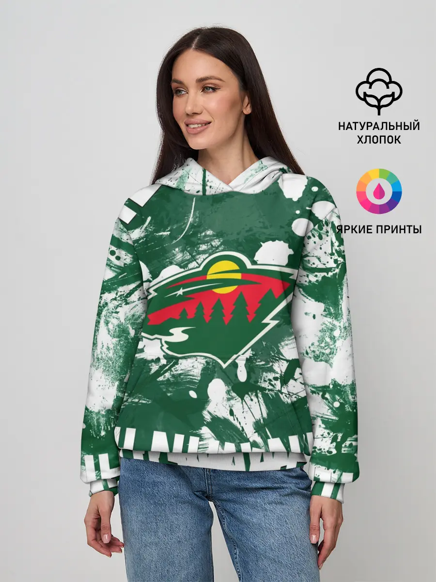 Женское худи / Minnesota Wild, Миннесота Уайлд