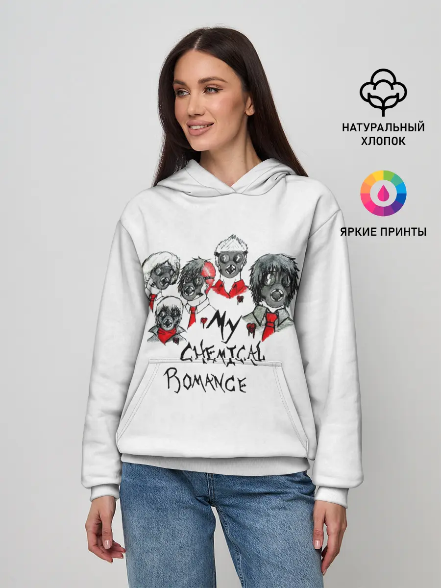 Женское худи / Группа My Chemical Romance в противогазах