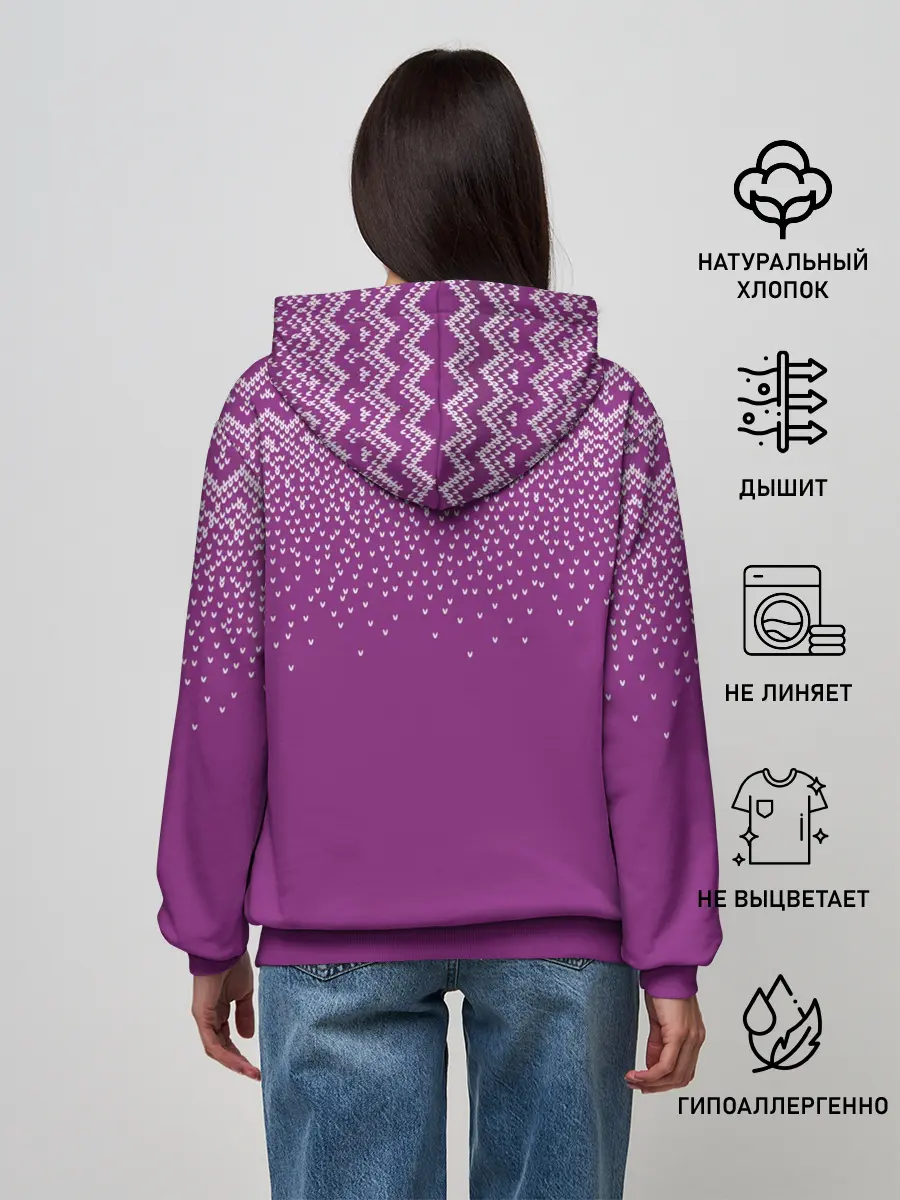 Женское худи / Новогодний дом.