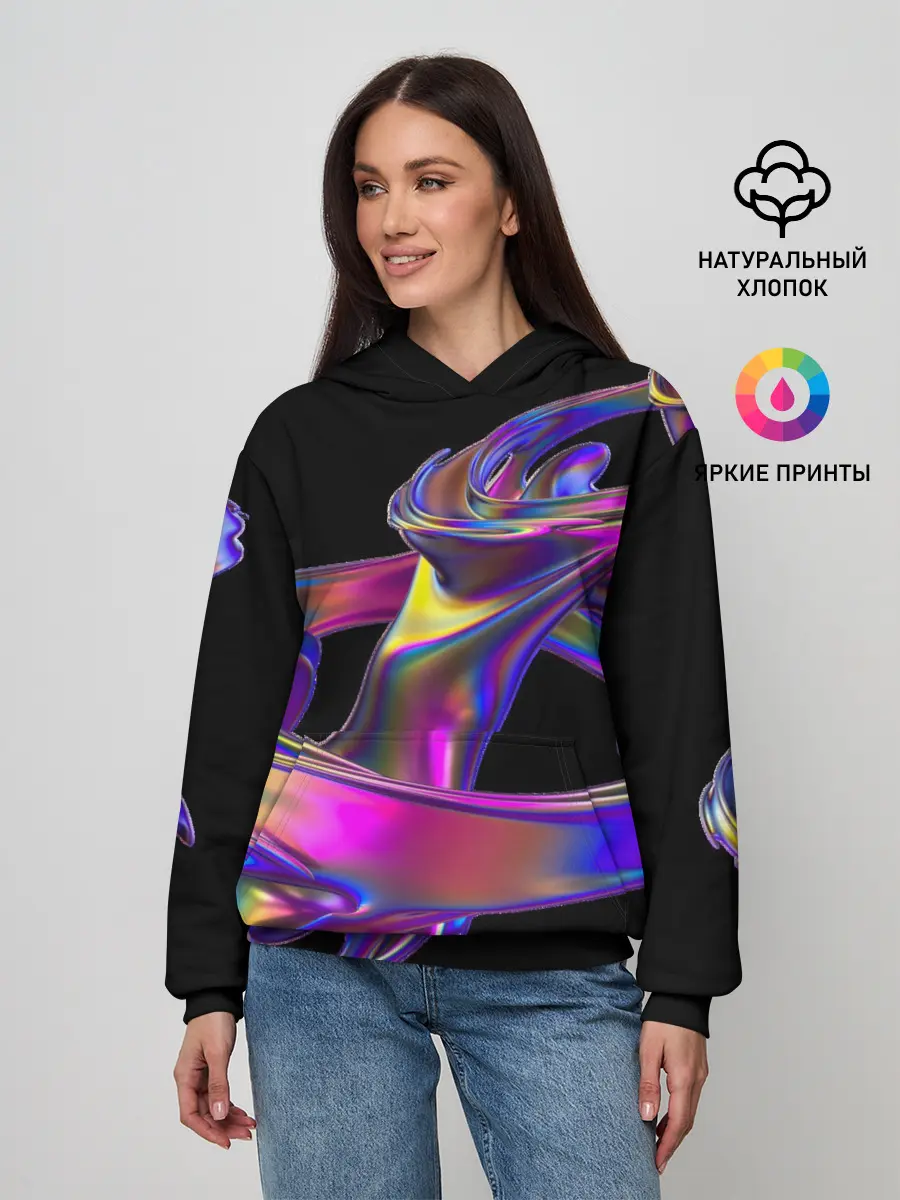 Женское худи / Голографический ураган