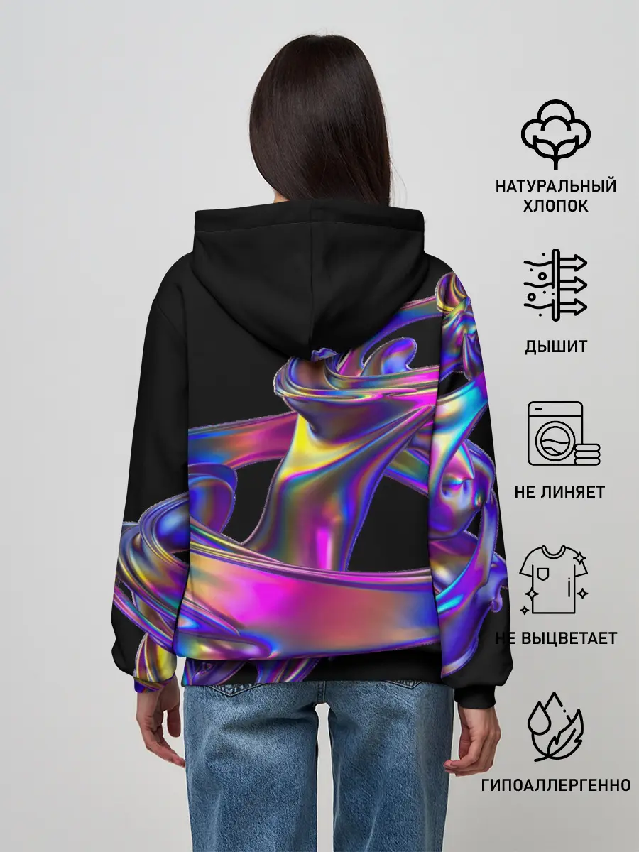 Женское худи / Голографический ураган