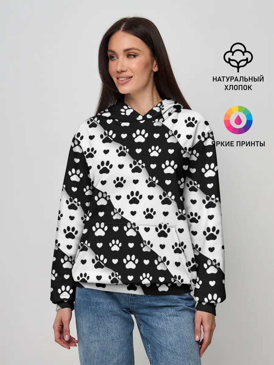 Женское худи / Следы от Лап