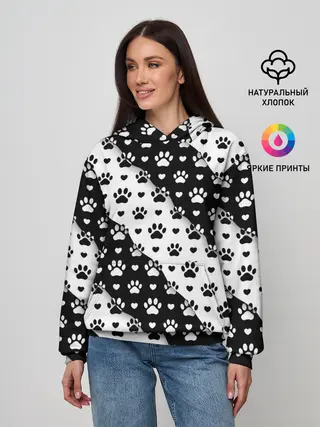 Женское худи / Следы от Лап