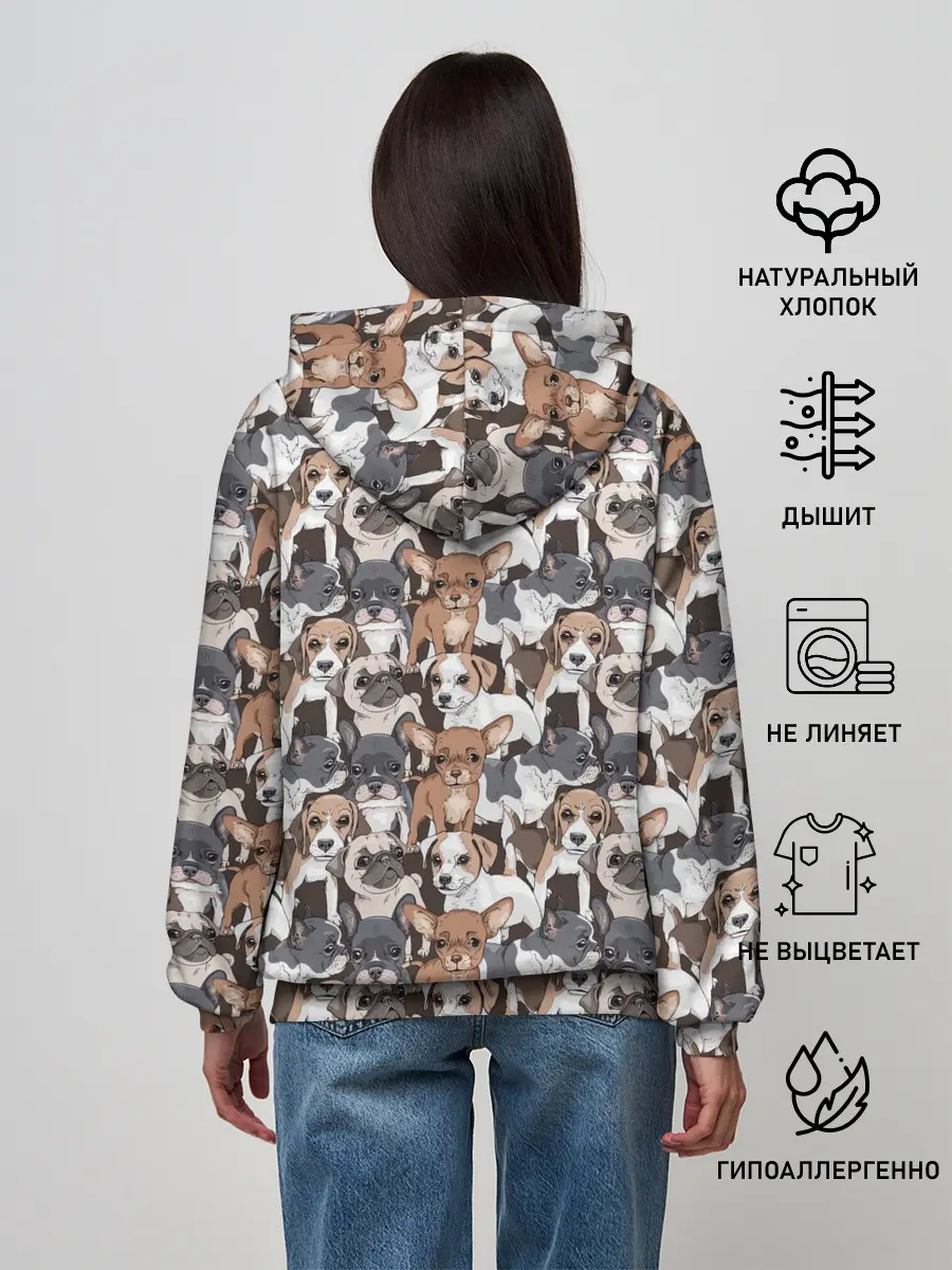 Женское худи / Щенки Разных Пород