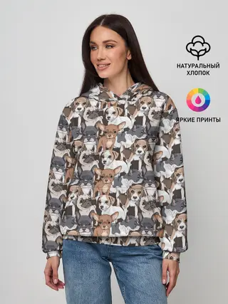 Женское худи / Щенки Разных Пород