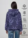 Женское худи / Листья на темно синем фоне