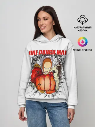 Женское худи / Удар сквозь стену One Punch-Man