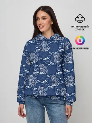 Женское худи / Тигры паттерн