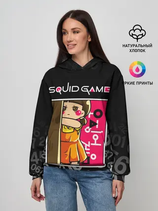 Женское худи / ИГРА В КАЛЬМАРА / КУКЛА / DOLL