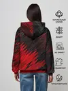 Женское худи / ЧЁРНО КРАСНЫЕ КРАСКИ | RED BLACK STRIPES