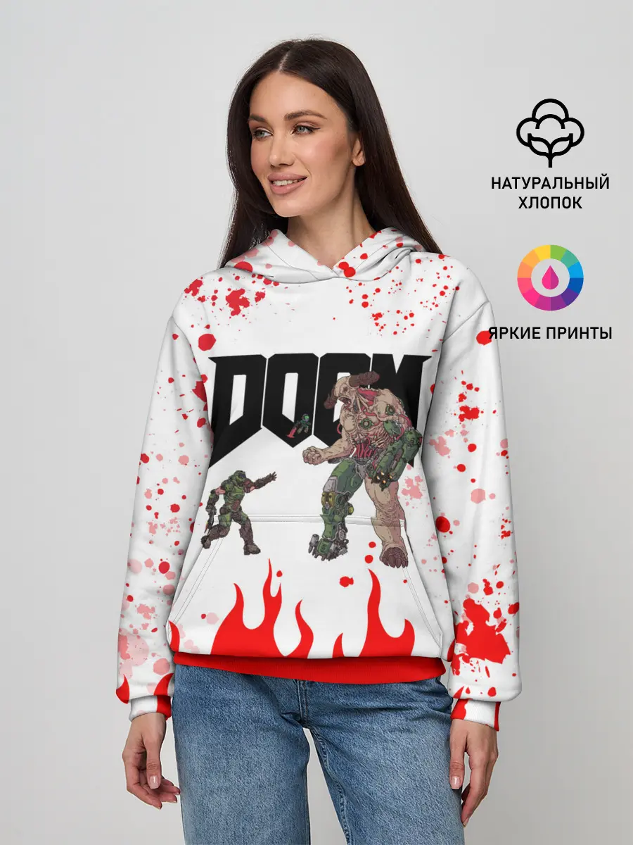 Женское худи / Doomguy vs Cyberdemon
