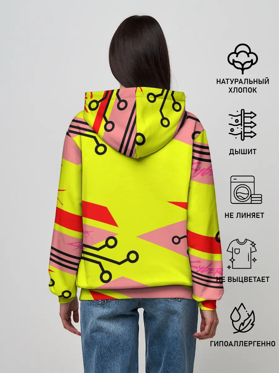 Женское худи / Cyberpunk 2077 Киберматрица.