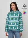 Женское худи / Узор новогодний