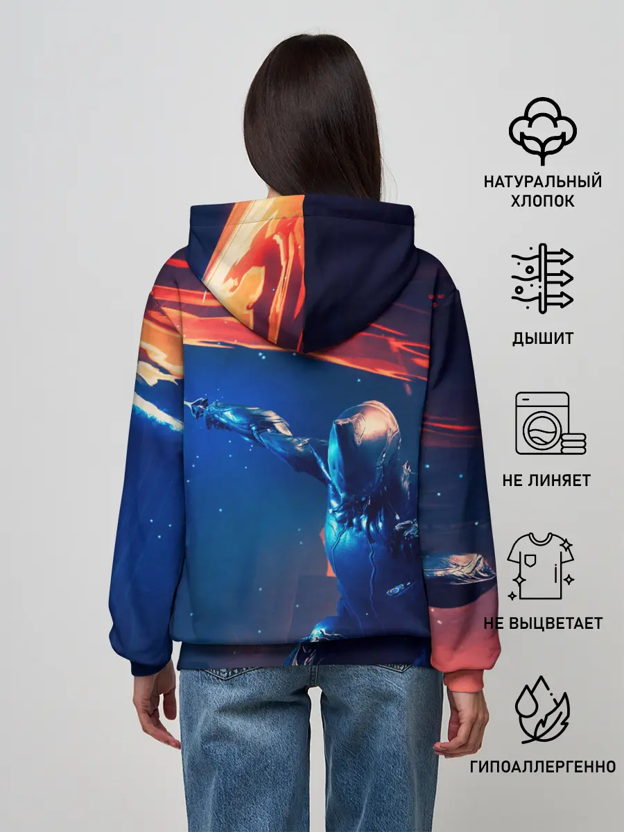 Женское худи / WAFRAME NEON KATANA FIRE