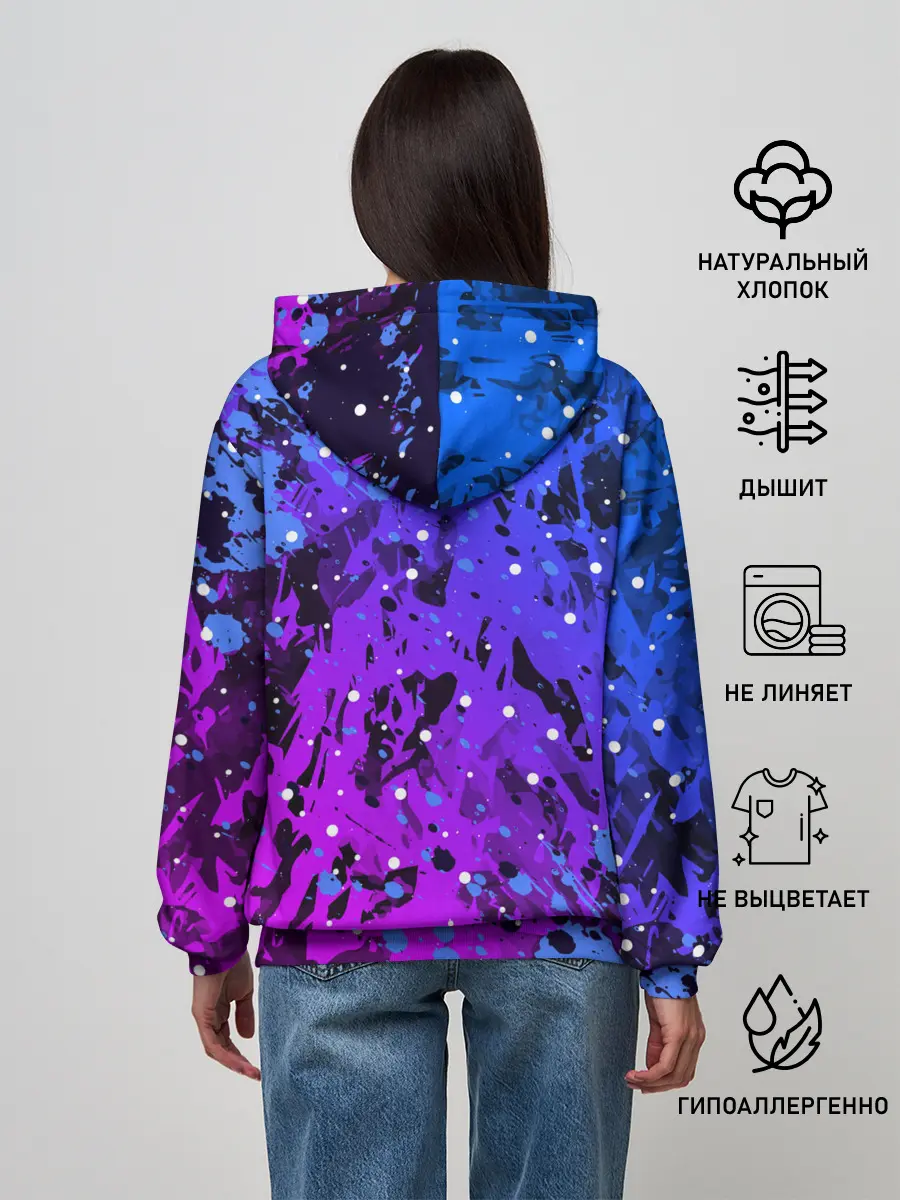 Женское худи / НЕОНОВЫЙ ВОЛК / NEON WOLF