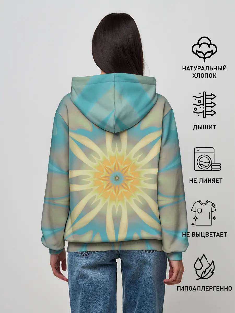 Женское худи / Летнее солнце. Абстракция.