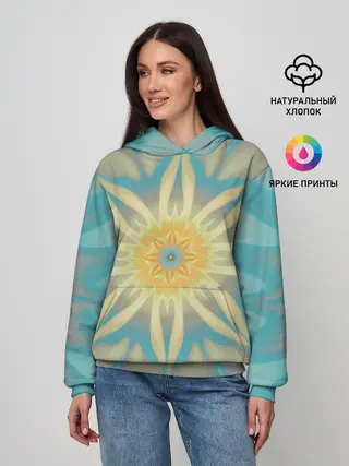 Женское худи / Летнее солнце. Абстракция.