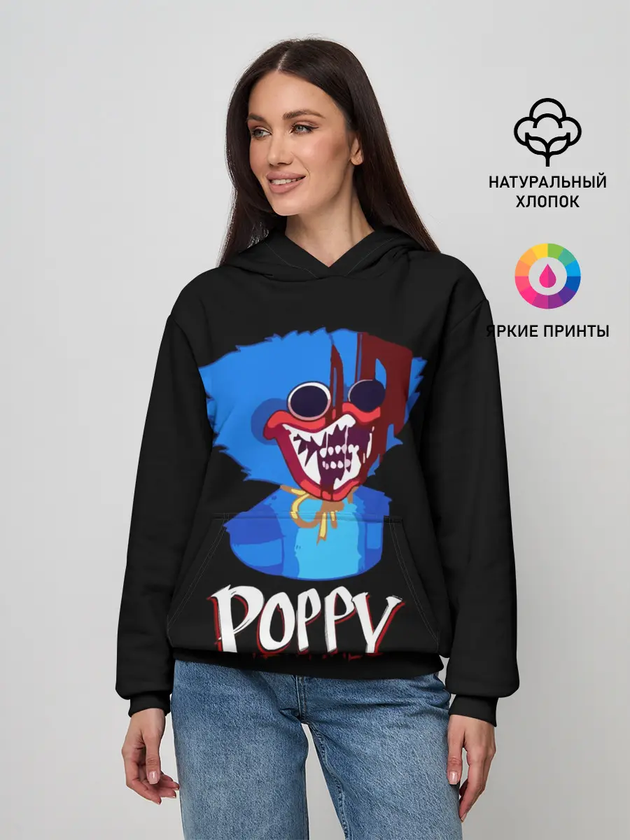 Женское худи / Poppy Playtime, Huggy Wuggy