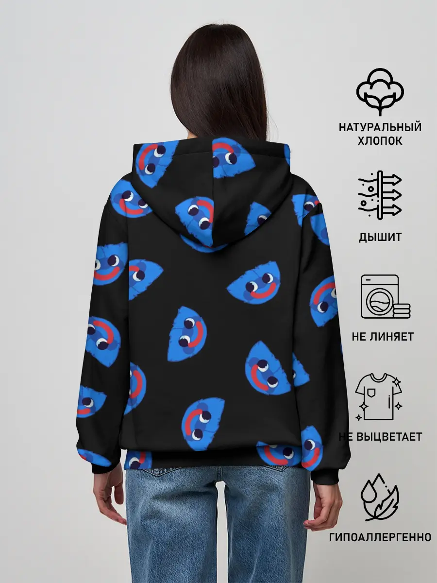 Женское худи / Poppy Playtime - Huggy Wuggy