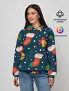 Женское худи / Новогодний, рождественский узор