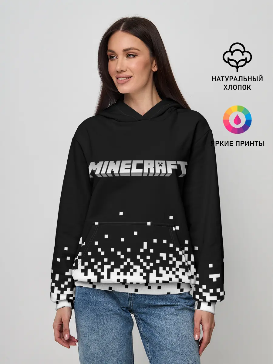 Женское худи / Minecraft | Майнкрафт | логотип