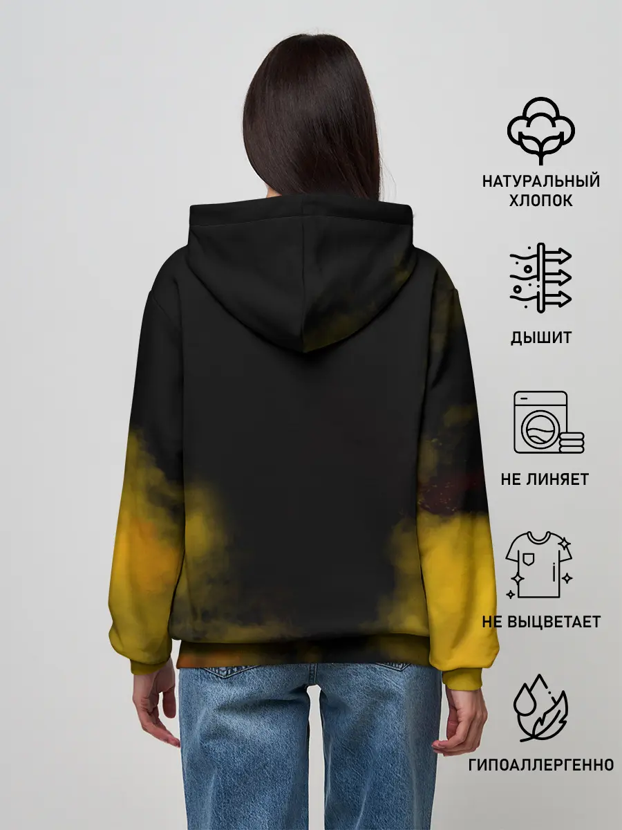 Женское худи / Карикатура Ангус Янг - AC/DC