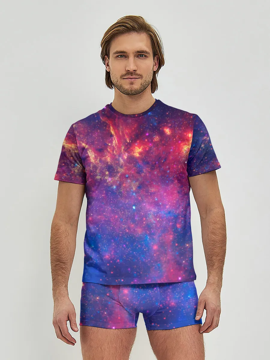 Мужские трусы с футболкой / Космос