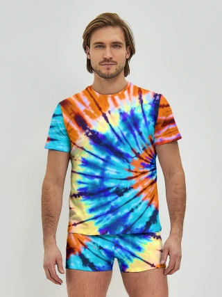 Мужские трусы с футболкой / Tie dye