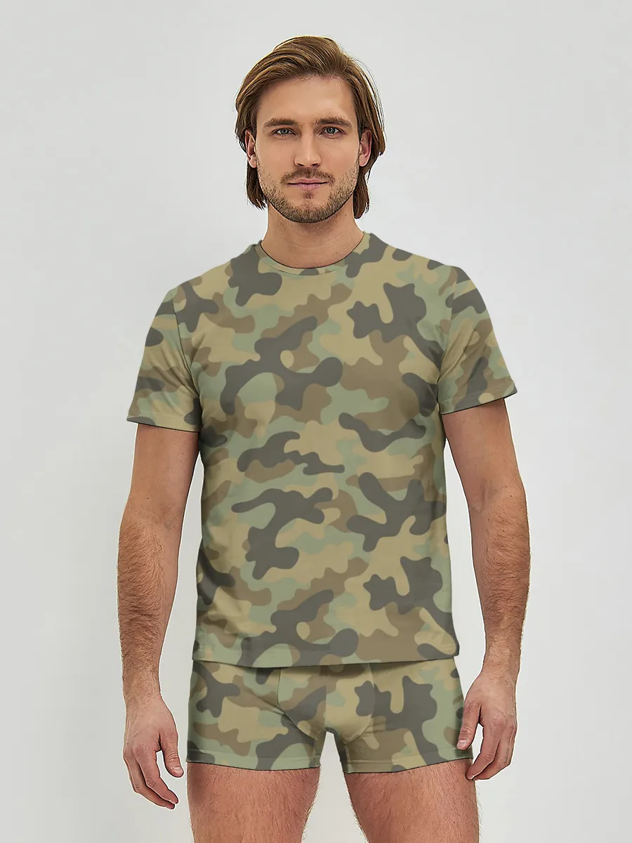 Мужские трусы с футболкой / Хаки