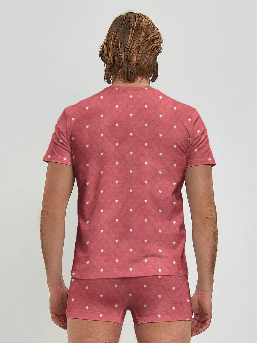 Мужские трусы с футболкой / Сердечки