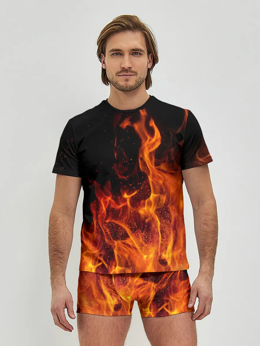 Мужские трусы с футболкой / Огонь
