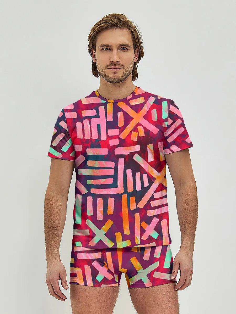 Мужские трусы с футболкой / Geometry