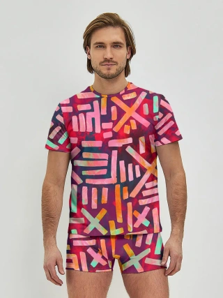 Мужские трусы с футболкой / Geometry