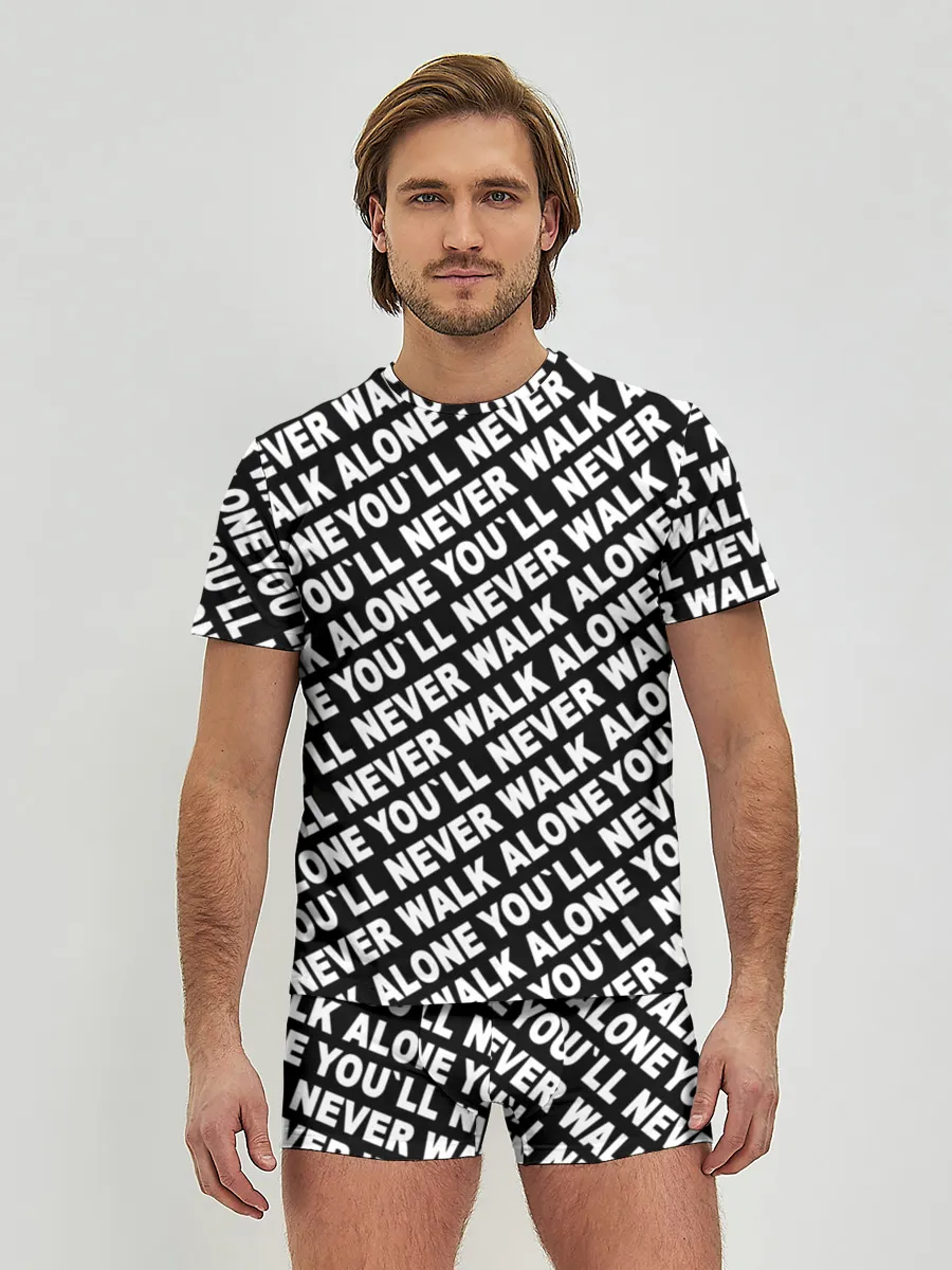 Мужские трусы с футболкой / YNWA ЧБ