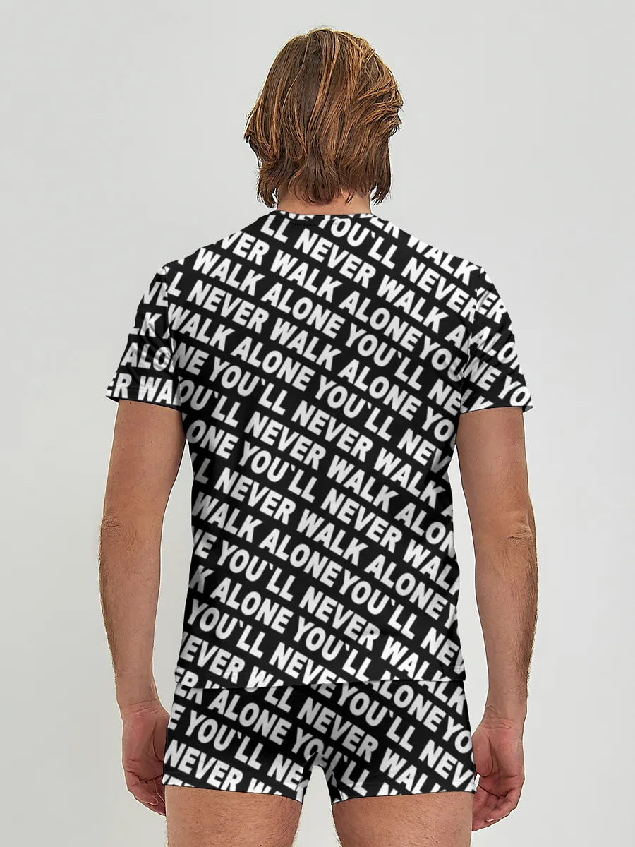 Мужские трусы с футболкой / YNWA ЧБ